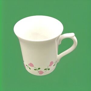 Coffee Mug 3.5" Tall 3" Dia Heart Flower Pattern Cottagecore Grandmacore Cup